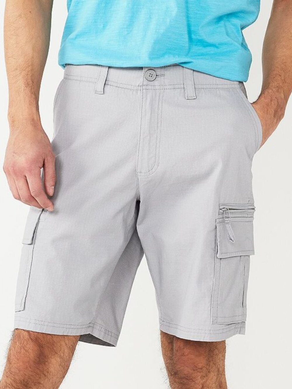 Men's Sonoma Goods For Life 12" Flexwear Ripstop Cargo Shorts - Grey - 29 - NWT